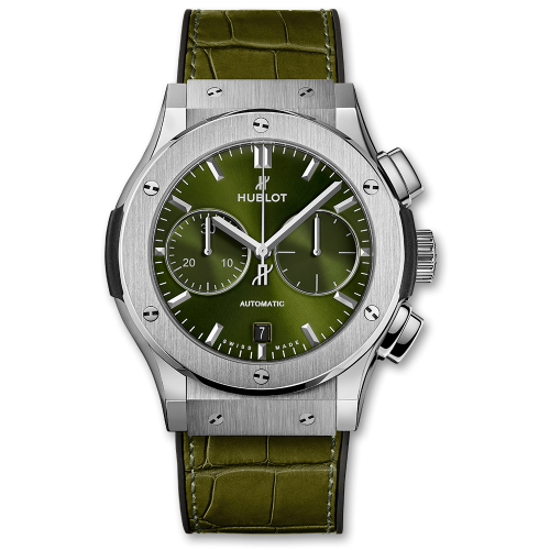 [521.NX.8970.LR] Classic Fusion 45 Chronograph Titanium / Green