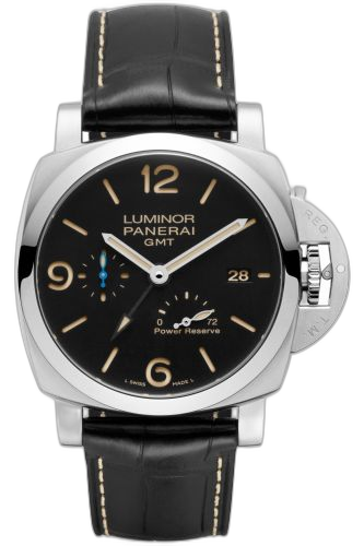 [PAM01321] Luminor 1950 44 3 Days GMT Power Reserve Automatic Stainless Steel / Black