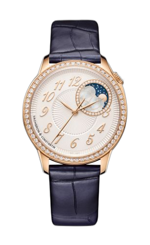 [8005F/000R-B498] Égérie Moonphase 37 Pink Gold - Diamond / Silver