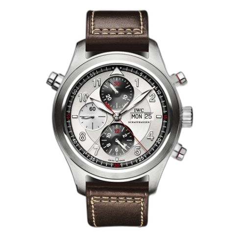 [IW3718-06 (aka: 3718-06, IW371806)] Pilot's Watch Spitfire Double Chronograph Stainless Steel / Panda / Strap