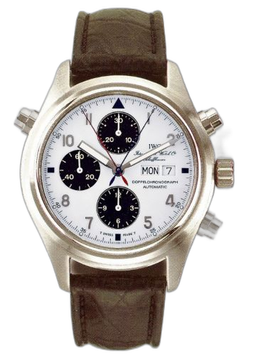 [IW3713-29 (aka: IW371329)] Pilot's Watch Doppelchronograph Stainless Steel / White / Japan / Strap