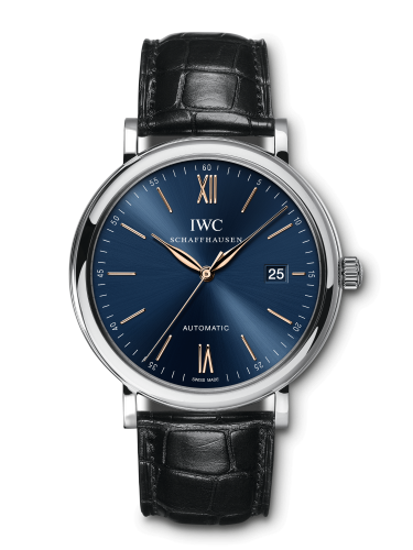 [IW3565-23 (aka: IW356523)] Portofino Automatic Stainless Steel / Blue / Alligator