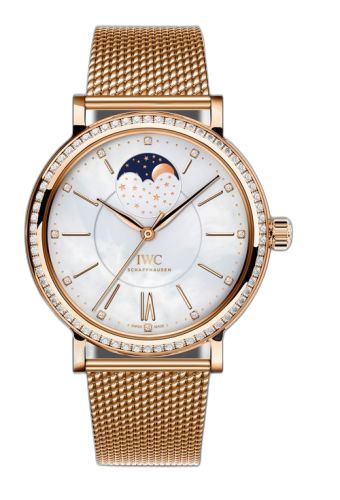 [IW4590-05 (aka: 4590-05, IW459005)] Portofino Automatic Moon Phase 37 Red Gold / Diamond / MOP / Bracelet