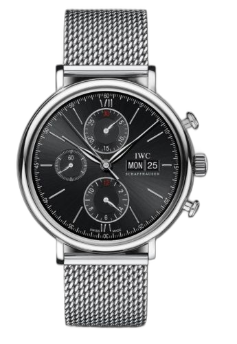 [IW3910-33 (aka: IW391033)] Portofino Chronograph Stainless Steel / Black / Milanese