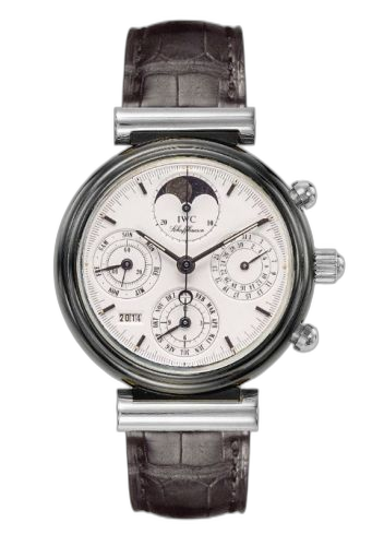 [IW3755-09 (aka: IW375509)] Da Vinci Perpetual Black Ceramic / White Gold / White / English