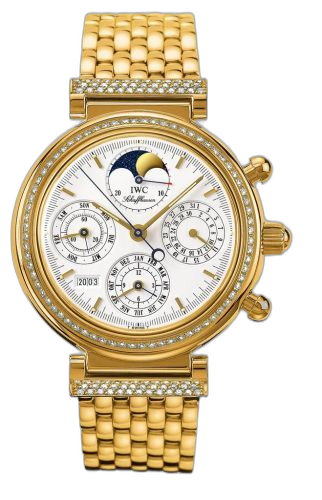 [IW9253-01] Da Vinci Perpetual Yellow Gold / Diamond / White / German / Bracelet
