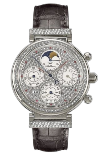 [IW8153-15 (aka: IW815315)] Da Vinci Perpetual White Gold / Diamond / Paved / English