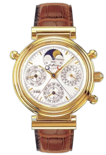 [IW3751-06 (aka: IW375106)] Da Vinci Perpetual Rattrapante Yellow Gold / Silver / Italian