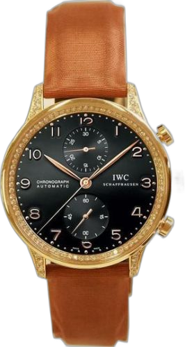 [IW3714-25 (aka: IW371425)] Portugieser Chrono-Automatic Rose Gold / Black / Diamond