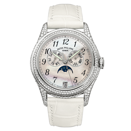 [4937G-001] Annual Calendar 4937 White Gold Diamond White Mother of Pearl