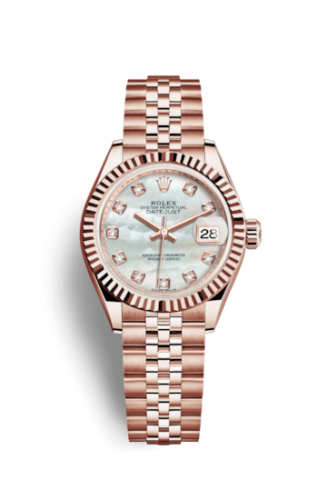 [279175-0018] Lady-Datejust 28 Everose Fluted / Jubilee / MOP