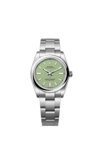 [124200-0006 (aka: 124200-0006)] Oyster Perpetual 34 Stainless Steel / Pistachio