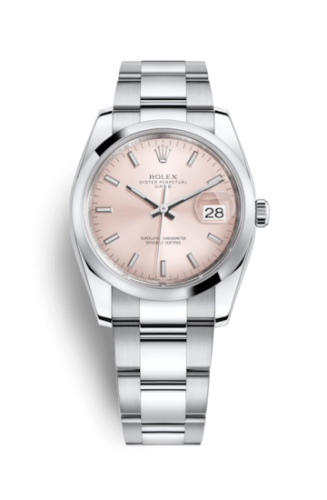 [115200-0005] Oyster Perpetual Date 34 Stainless Steel Domed / Oyster / Pink