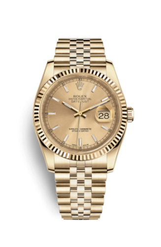 [116238-0059] Datejust 36 Yellow Gold Fluted / Jubilee / Champagne
