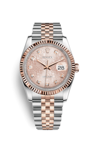 [116231-0058] Datejust 36 Rolesor Everose Fluted / Jubilee / Pink Computer