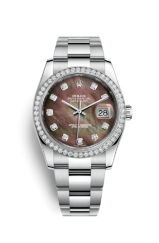 [116244-0019] Datejust 36 Stainless Steel Diamond / Oyster / Black MOP