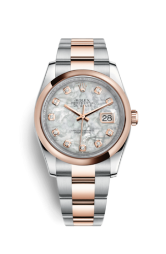 [116201-0102] Datejust 36 Rolesor Everose Domed / Oyster / MOP