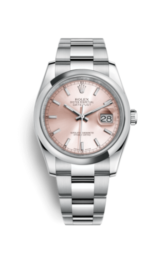[116200-0079] Datejust 36 Stainless Steel Domed / Oyster / Pink