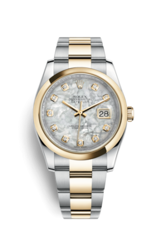 [116203-0189] Datejust 36 Rolesor Yellow Domed / Oyster / MOP