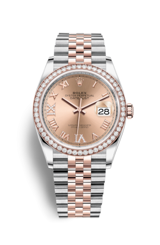 [126281RBR-0015] Datejust 36 Stainless Steel / Everose / Diamond / Rose Roman / Jubilee