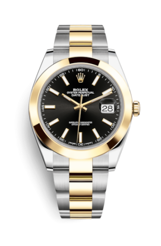 [126303-0013] Datejust 41 Rolesor Yellow Smooth / Oyster / Black