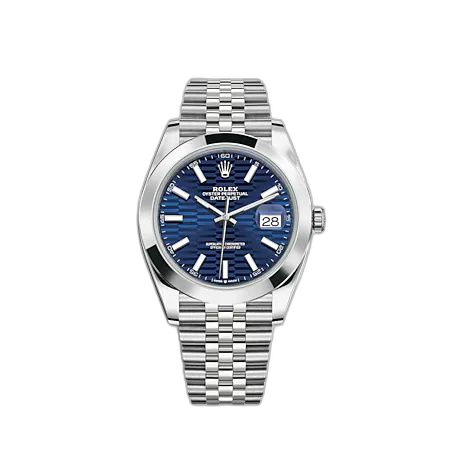 [126300-0024] Datejust 41 Stainless Steel Smooth / Jubilee / Blue- Fluted