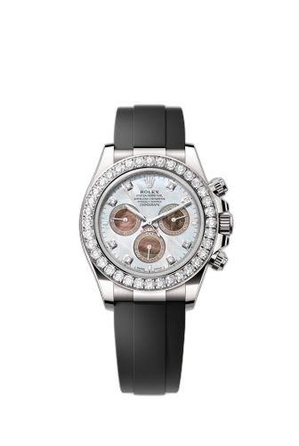 [126589RBR-0001 (aka: m126589rbr-0001)] Cosmograph Daytona White Gold - Diamond / Panda MOP - Diamond / Oysterflex