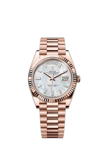 [228235-0056] Day-Date 40 Everose / MOP - Baguette
