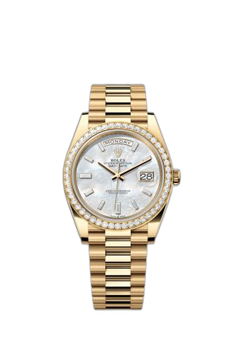 [228348RBR-0046 (aka: m228348rbr-0046)] Day-Date 40 Yellow Gold - Diamond / MOP - Baguette
