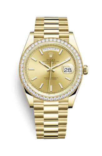 [228348RBR-0008 (aka: M228348RBR-0008)] Day-Date 40 Yellow Gold / Diamond / Champagne