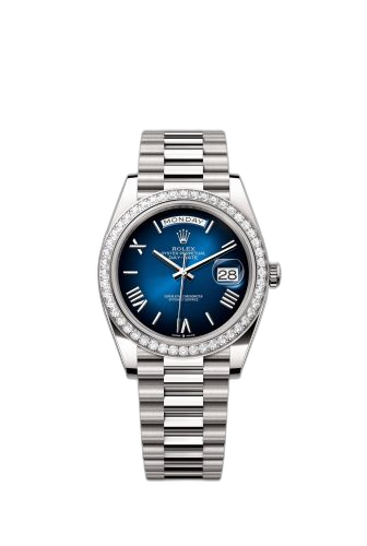 [228349RBR-0045] Day-Date 40 White Gold - Diamond / Blue Ombré