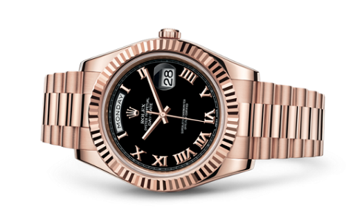 [218235-0034] Day-Date II Everose Black Roman