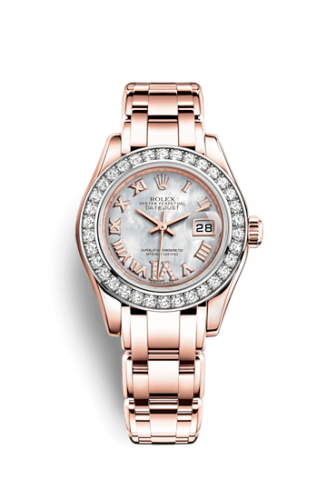 [80285-0009] Datejust Pearlmaster 29 Everose Diamond / MOP Roman