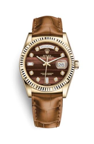 [118138-0127] Day-Date 36 Yellow Gold / Strap / Bull's Eye