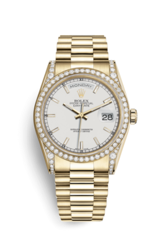 [118388-0186] Day-Date 36 Yellow Gold Diamonds / President / White