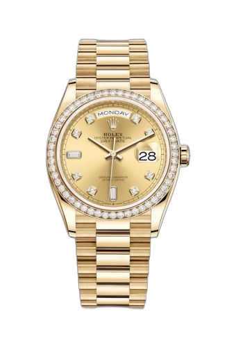 [128348RBR-0008 (aka: M128348RBR-0008)] Day-Date 36 Yellow Gold / Diamond / Champagne-Diamond / President