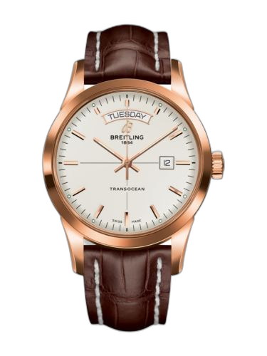 [R45310121G1P1 (aka: R4531012/G752/739P/R20BA.1)] Transocean Day & Date Red Gold / Silver / Croco / Pin