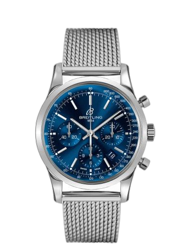 [AB015112/C860/154A] Transocean Chronograph Stainless Steel / Blue / Limited Edition