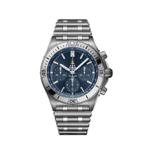 [AB01344A1C1A1] Chronomat B01 42 Stainless Steel / Frecce Tricolori / Rouleaux