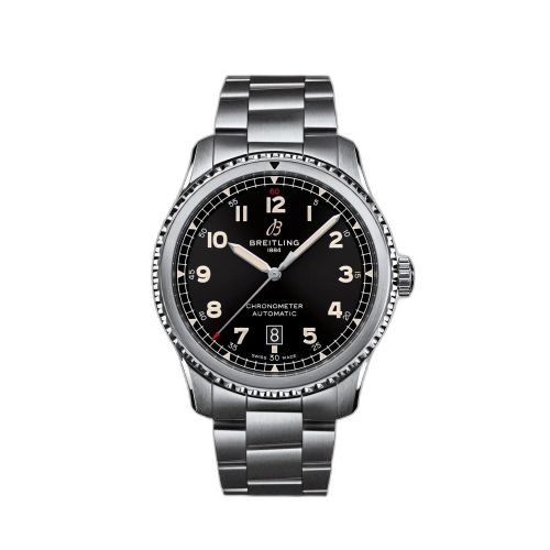 [A17315101B1A1] Aviator 8 Automatic 41 Stainless Steel / Black / Bracelet