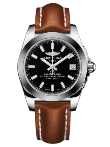 [W7433012.BE08.412X] Galactic 36 Stainless Steel / SleekT / Trophy Black / Calf