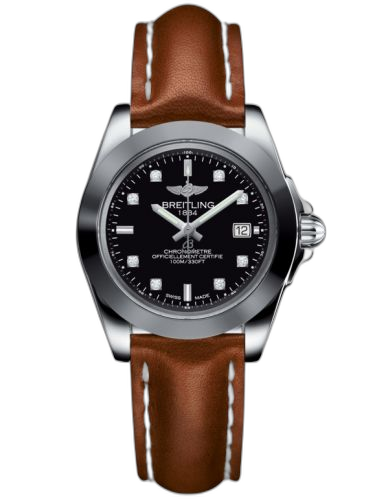 [W7133012/BF63/406X/A14BA.1] Galactic 32 Sleek Edition Stainless Steel / Trophy Black Diamond / Calf