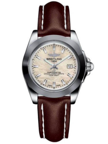 [W7133012/A800/410X/A14BA.1] Galactic 32 Sleek Edition Stainless Steel / Pearl / Calf