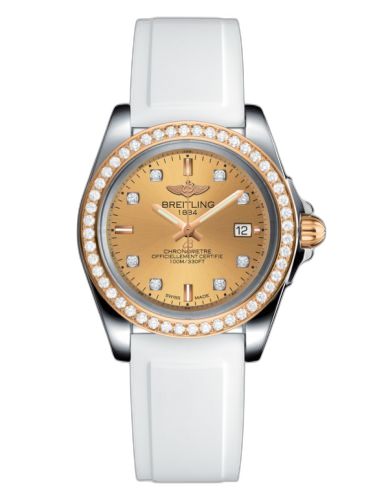 [C7133053/H550/164S/A14S.1] Galactic 32 Sleek Edition Stainless Steel / Rose Gold / Diamond / Golden Sun Diamond / Rubber