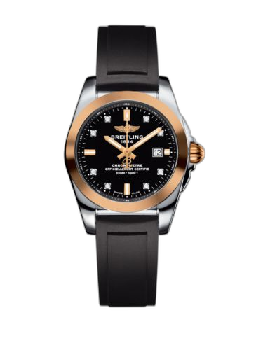 [C7234812/BE86/248S/A12S.1] Galactic 29 Stainless Steel / Rose Gold / Trophy Black Diamond / Rubber