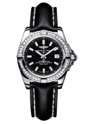 [A71356LA.BE76.408X] Galactic 32 Stainless Steel / Diamond / Onyx Black / Calf