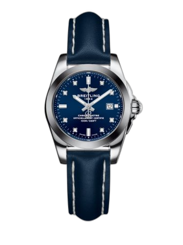 [W7234812/C965/486X/A12BA.1] Galactic 29 Stainless Steel / Horizon Blue Diamond / Calf