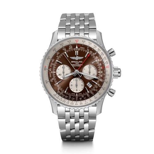 [AB0310211Q1A1 (aka: AB031021.Q615.453A)] Navitimer Rattrapante Stainless Steel / Panamerican Bronze / Bracelet