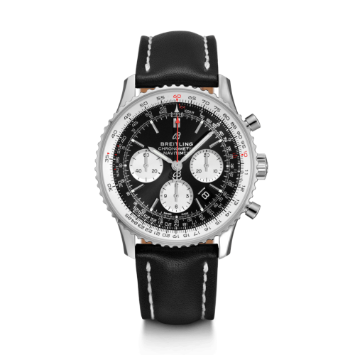 [AB0121211B1X2] Navitimer 1 B01 Chronograph 43 Stainless Steel / Black / Calf / Pin