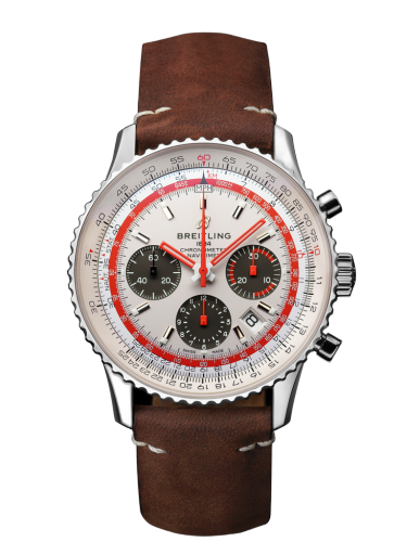[AB01219A1G1X2 (aka: AB01219A1G1X2)] Navitimer 1 B01 Chronograph 43 Stainless Steel / Airline Editions TWA / Calf / Folding